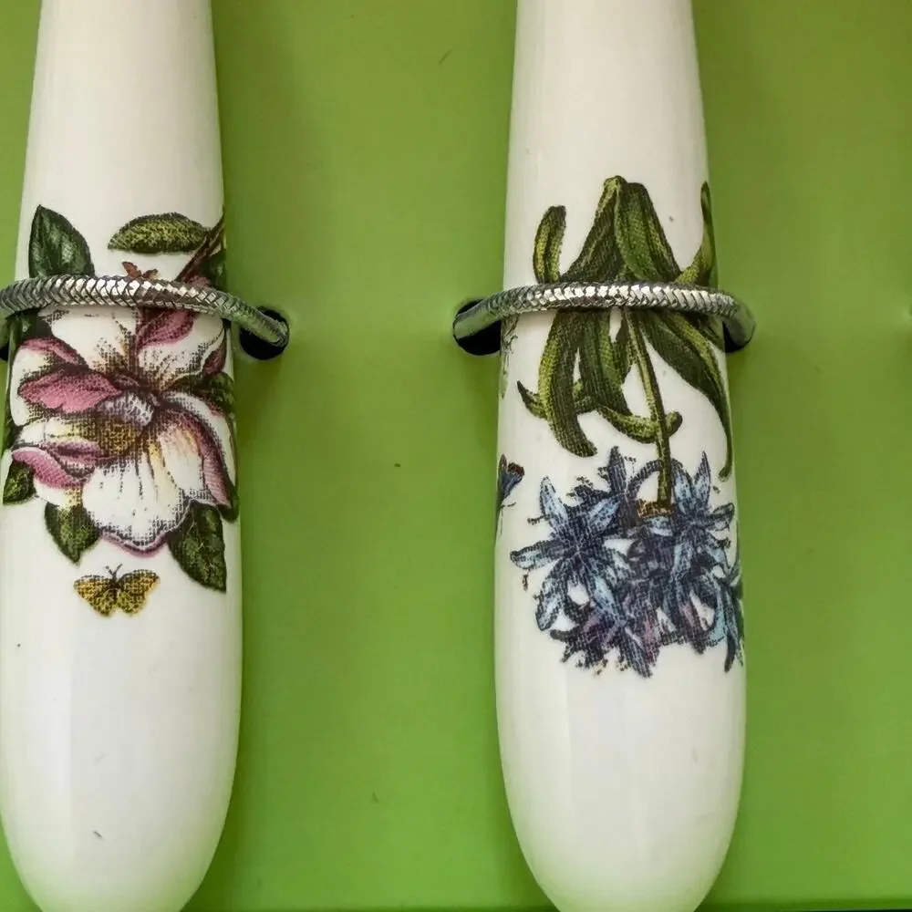 Portmeirion Botanic Garden Pastry Tea Fork Set of 6 Floral Boxed NIB